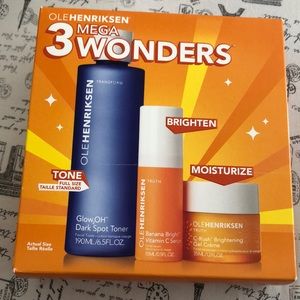 Ole Henriksen 3 Mega Wonders Tone Brighten & Moisturize Skin Care Kit NIB